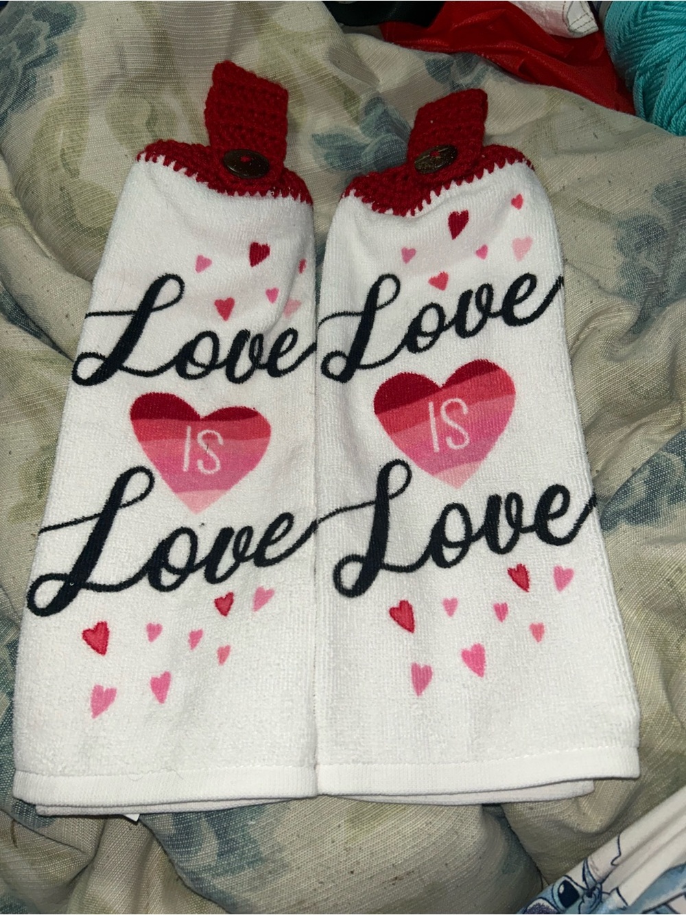 Love is Love Hanging Towel Set